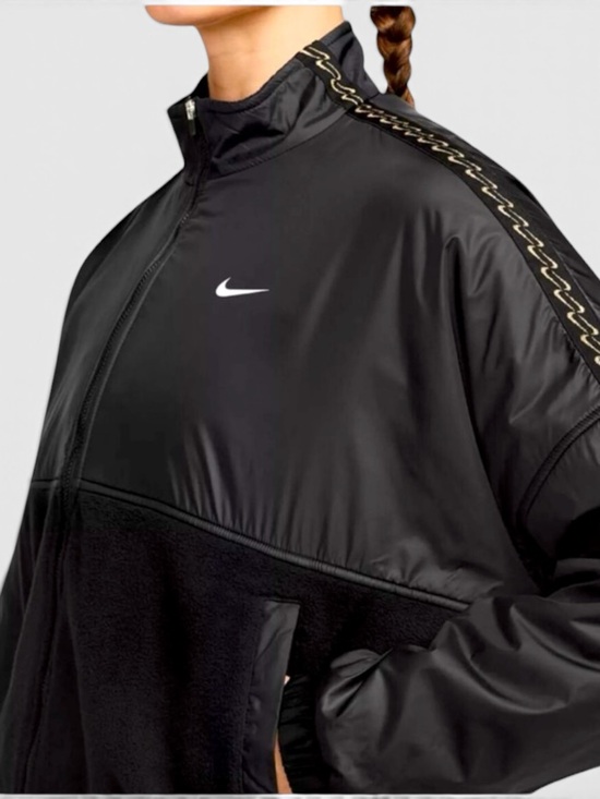 Nike Jackets & Blazers - 🆕 Nike Women's Therma-FIT One Black/Gold Fleece Full-Zip Jacket - Zip Pockets